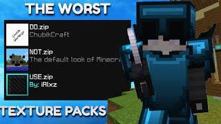 I Used The WORST Hypixel Bedwars Texture Packs