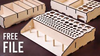 Laser Cutting CUSTOM Tool Organizers - FREE Laser Cut File