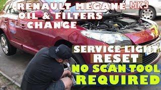 Renault Megane mk3 Oil Change and Service Light Reset