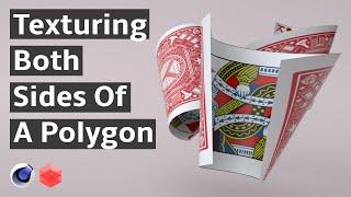 Texturing Both Sides Of A Polygon  - Cinema 4D, Redshift Tutorial