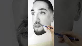 Hyperrealistic Charcoal & Graphite Portrait Progress #3