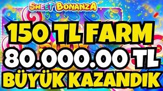 SWEET BONANZA 1000 YENİ OYUN 150 TL FARM İLE KÜÇÜK KASA  NASIL KATLANIR TAM TAKTİK  !