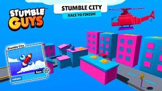 "STUMBLE CITY" UNIQUE CREATIVE MAP WITH HELICOPTER - STUMBLE GUYS