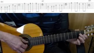 Миллион роз - мелодия на гитаре + табы - Million Roses - Guitar melody tutorial + TAB