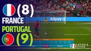 Penalty shootout  Portugal 9-8 France  Euro Cup 2024 | Video game simulation