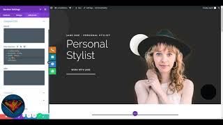 DIVI sticky button icons -  how to set side locaton