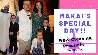 NEW CLEANING PRODUCTS || MAKAI'S SPECIAL DAY || KRISTEN LEAH AND FAMILY