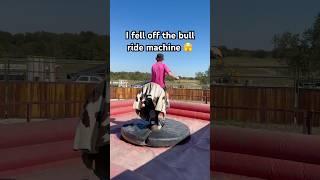 I Fell Off The Bull Riding Machine Lol! #shorts #fall #bullriding #funny y