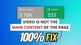 Fix : Video is not the main content of the page / Google Search Console [SOLVED]