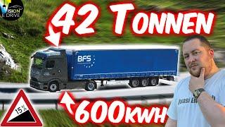 Mercedes eActros 600 - EXTREMTEST auf 2300m in den Alpen! Sind da die Grenzen erreicht?