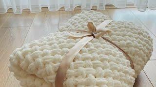 Alize puffy ipidan pled toʻqish #crochet #knitting #handmade #alizepuffy #handwork #ручноевязанне