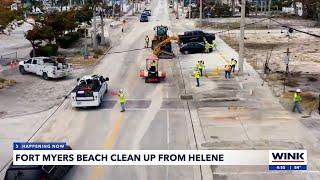 Fort Myers Beach cleans up after Helene