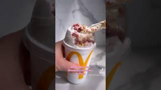 McDonald’s new McFlurry flavor #mcdonalds #mcflurry #strawberryshortcake  #fastfood #foodnews