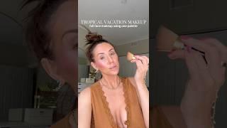 Tropical vacation makeup - in love but I maybe went blush crazy  #makeuplook