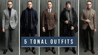 5 Tonal Outfits For Winter | Monochromatic Men's Fashion Trend