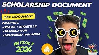 ISEE Scholarship Document Preparation for Italy | Regional Scholarship Income certificate Italy 2024