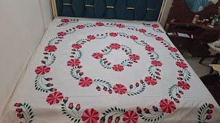 handmade bedsheet painting design || bedsheets painting || #bedsheetpainting #painting #artist