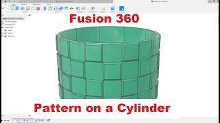 Fusion 360 - Wrap a Pattern (squares) on a Cylinder