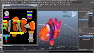 FREE Fish Rig for Autodesk Maya Download - Clown Fish module Demo by Shaun Keenan / Edge3Dcgi