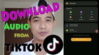 How to download Audio from TIKTOK