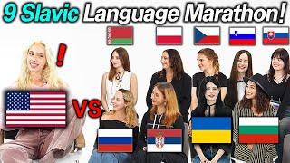 9 Slavic Languages in ONE VIDEO!! l Slavic Language Marathon!!