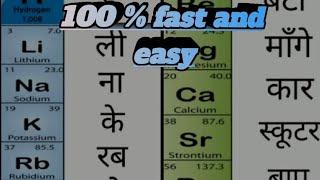 Chemistry periodic table s block easy tricks #periodictable #periodictabletricks #ytshorts #shorts