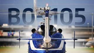 MBB BO 105 C (AEROBATIC HELICOPTER) FULL START-UP PROCEDURE + TAKE OFF (4K RAW SOUND)