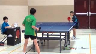 David Xu Playing Ping Pong in Laval