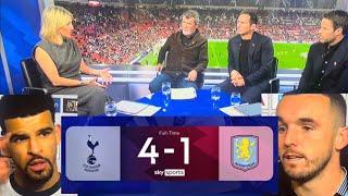 TOTTENHAM 4-1 ASTON VILLA/JOHN McGINN,SOLANKE,FRANK LAMPARD REACTS