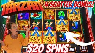 I hit the $5,000 MAJOR... and I'm BACK! $20 SPINS on TARZAN!