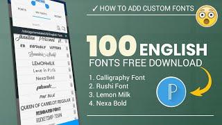 Top 100+ Font For Designer | English Font For Pixellab | Top English Font 2021 | Sangharsh Editor