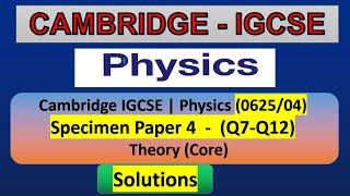 IGCSE Physics specimen paper 4/0625/04/2023  #igcsephysics #cambridgeigcsephysics #specimenpaper