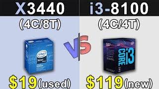 Xeon X3440 (3.8GHz) Vs. i3-8100 | GTX 1060 6GB | Which is a Better Value For MONEY...???