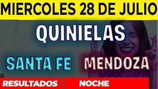 Resultados Quinielas Nocturna de Santa Fe y Mendoza, Miércoles 28 de Julio