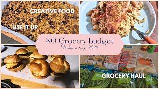 $0 Grocery Budget Pantry Challenge + Haul