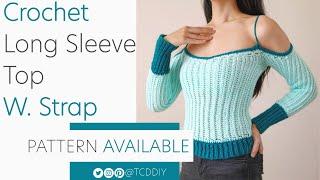 Crochet Off the Shoulder Top with Straps | Pattern & Tutorial DIY