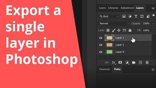 Export a single layer in Photoshop