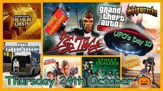 UFO's, LS Tags Guide, Street Dealers, Gun Van, Shipwreck Location Thursday Oct 24th - GTA V Online