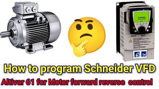 Schneider Altivar 61 parameters programming for motor forward reverse control  #vfd #schneider