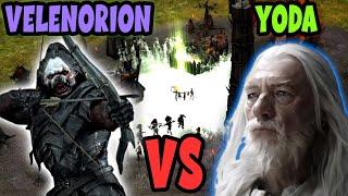 My Very FIRST Isengard VS Gondor EVER !!! | Velenorion VS Yoda | Battle for Middle Earth 2.22