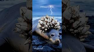 Seal Rescued by Team After Barnacles Cover Its Body #animalrescue #sealife #barnacles