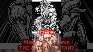MARVEL ARTIST draws the ARMORED TITAN??? #AOT #attackontitan #summeronshorts