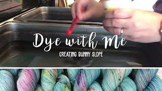 DYE WITH ME! Creating Bunny Slope | Lofty Loops Yarns | Hand Dyed Yarn | Speckled Yarn Dyeing