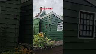 Windmill  village Zaanses Schans in the Netherlands 