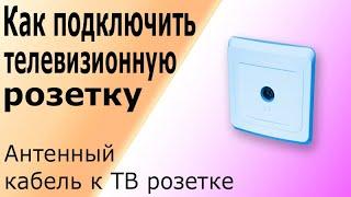 Как подключить антенный кабель к телевизионной розетке Установка оконечной ТВ розетки для телевизора