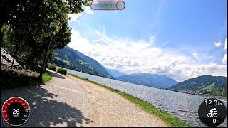 30 minute Indoor Cycling Workout Kaprun to Zell am See Austria Alps Garmin 4K