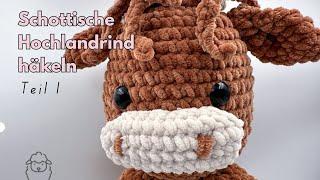  You will LOVE this fluffy Highland cow!  Crochet pattern for Highland cow part 1