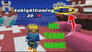 How to get no team name in Blockman GO Bedwars!