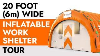 20 foot (6m) wide Inflatable Work Shelter Tour