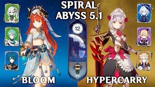 Nilou Bloom & Noelle Hypercarry. Spiral Abyss 5.1. Genshin Impact 5.1